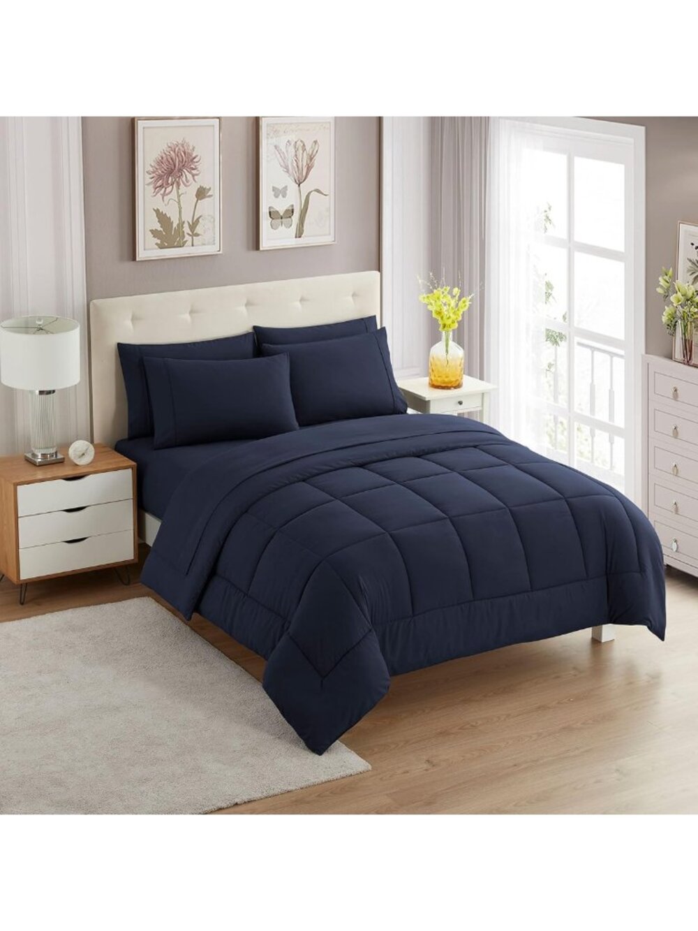 Cozy 5-Piece Comforter Set - Soft Down Alternative & Luxurious Microfiber